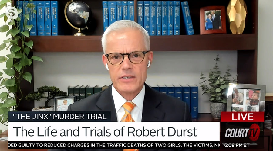 Mike Brandt Appears on Court TV to Discuss Testimony of Retired Detective Struk in the Durst Murder Trial